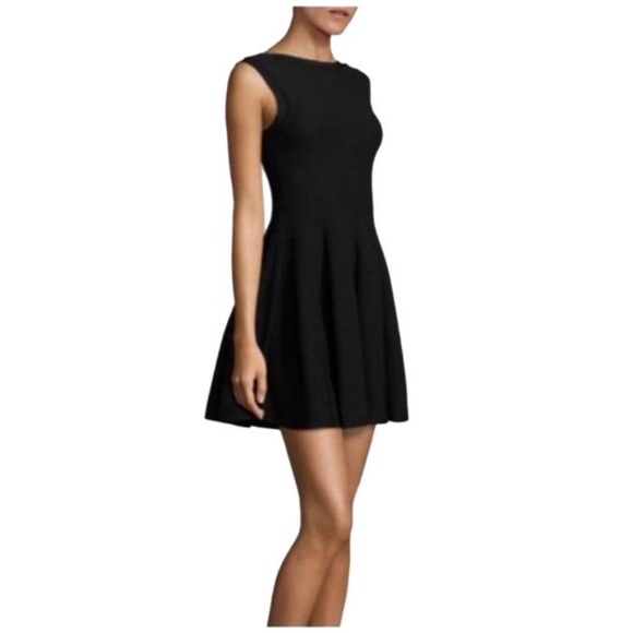 Alice + Olivia Dresses & Skirts - Alice + Olivia Rema Black Textured Fit & Flare Mini Dress